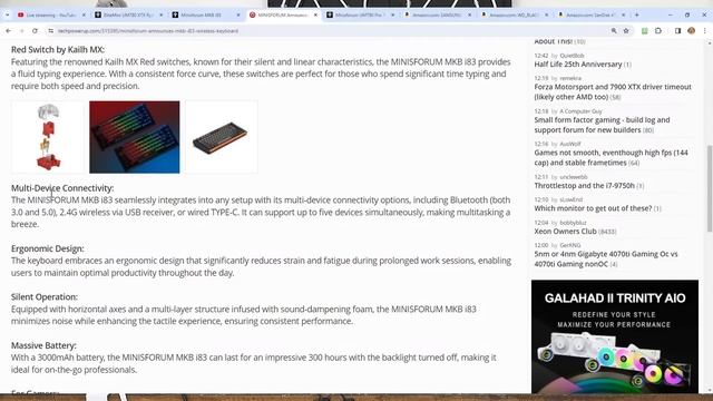 LIVE - Minisforum Elitemini UM780XTX Mini PC Unboxing, Tutorial and MKB i83 Mechanical Keyboard смотреть онлайн