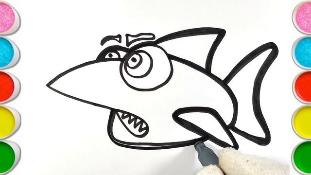 Fish Drawing For Kids, Painting and Coloring For Kids, Toddlers смотреть онлайн