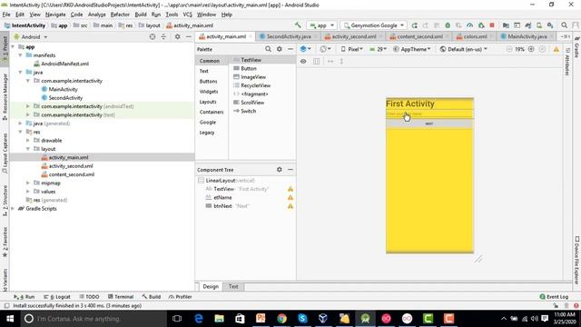 Sending & Receiving data from another activity via intent(Part-4) смотреть онлайн