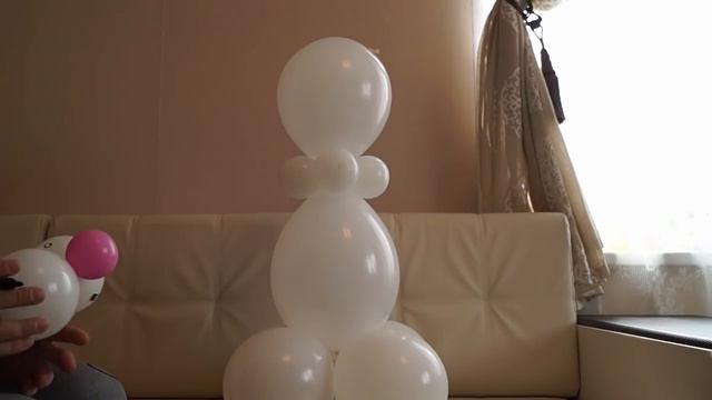 Заяц из воздушных шаров своими руками. Rabbit of balloons with their own hands. смотреть онлайн