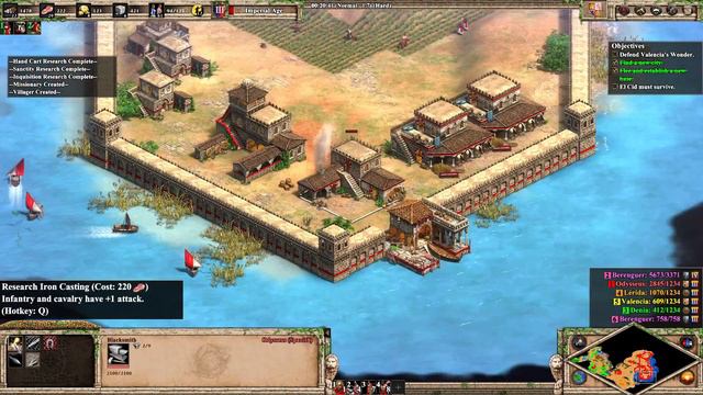 AOE 2 DE — El Cid — Mission 5 — King of Valencia — HARD смотреть онлайн