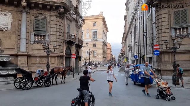 Центр Палермо - столицы Сицилии. Самобытный и фантастический. Europe-House.mp4 смотреть онлайн