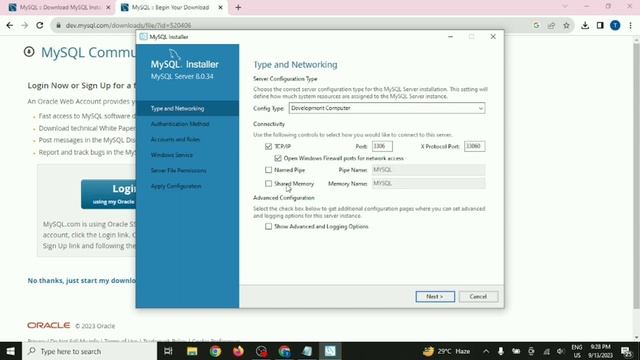 mysql database installation in windows 10 ( हिंदी ) | mysql installer hindi | mysql 8.0.34 смотреть онлайн