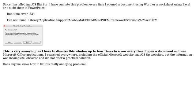 How to fix Run-time error 53 every time I open a document in Word смотреть онлайн