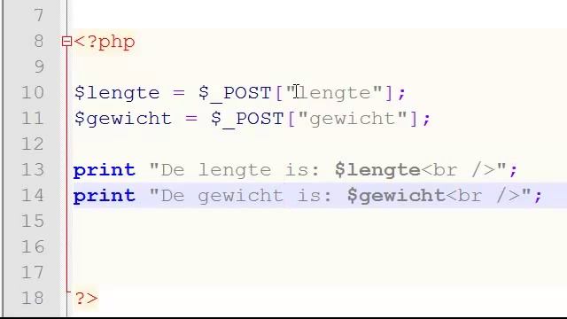 PHP - les 7 - BMI calculator met een HTML formulier смотреть онлайн