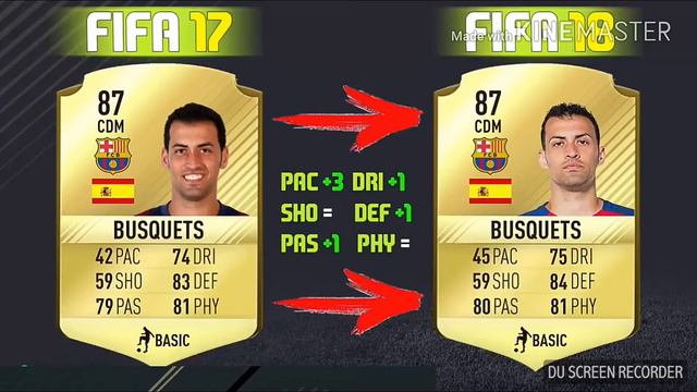 FIFA （КАК ИЗМЕНИЛСЯ РЕЙТИНГ ИГРОКОВ В FIFA17-18）