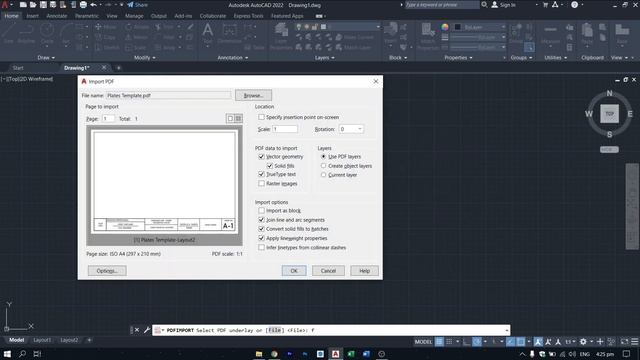 How to import pdf template to CAD dwg template смотреть онлайн