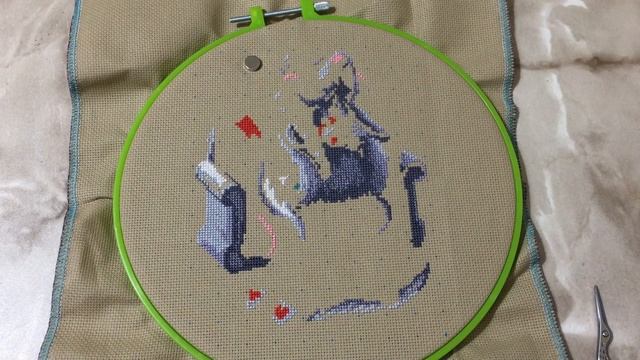 Вышивальные будни с рулеткой с 13 02 20 по 22 02 20. вышивка крестиком.