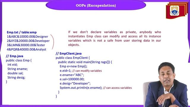 OOPs in Java Encapsulation Part II by Mr. INV Suryanarayana смотреть онлайн