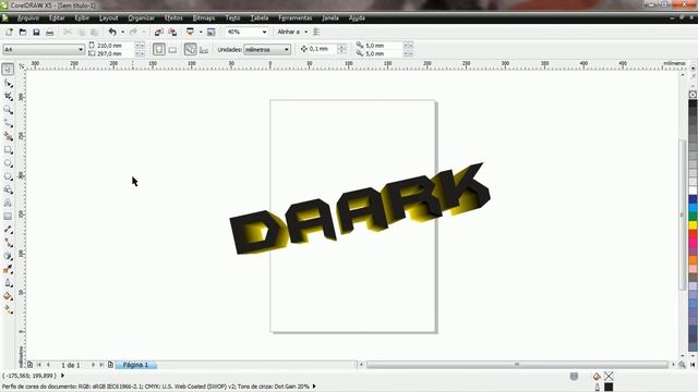 Como Criar Texto em 3D Pelo Corel Draw X5 - [PT-BR] смотреть онлайн