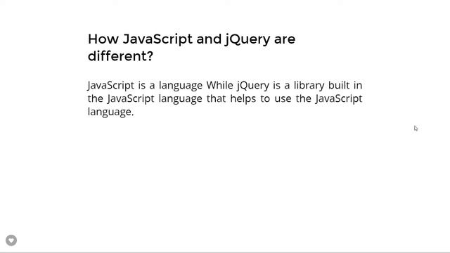 How JavaScript and jQuery are different? смотреть онлайн