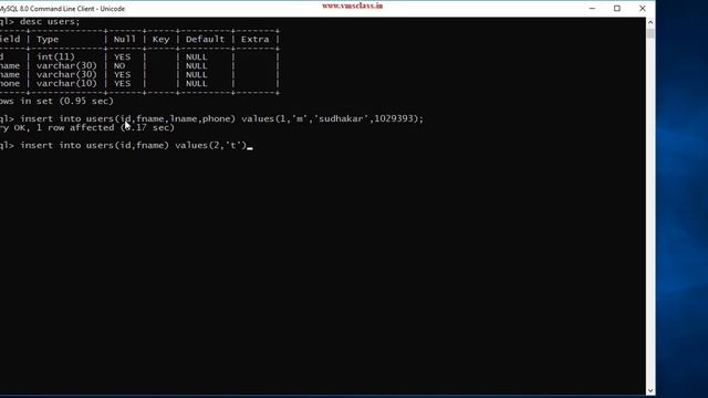 Lesson 23 : NOT NULL constraint in MySQL смотреть онлайн