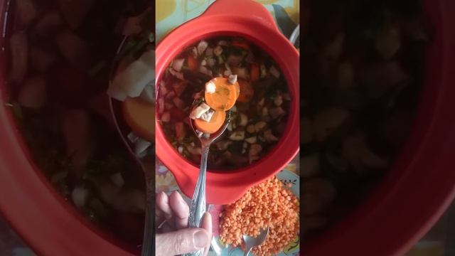 Грибной суп+ оранжевая чечевица!