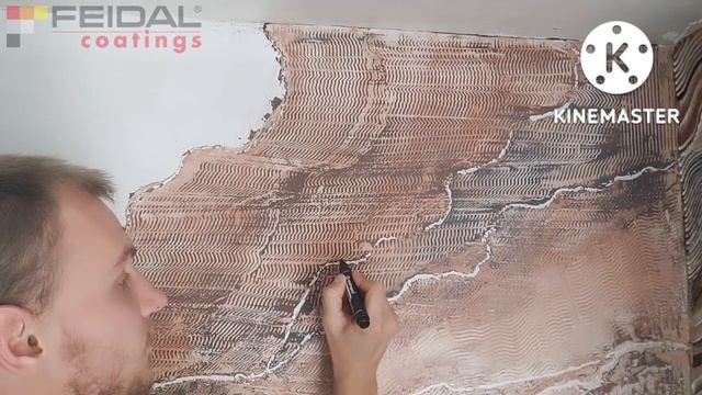 Расписываем стены с помощью декоративной штукатурки и подручных средств! Часть 1. смотреть онлайн