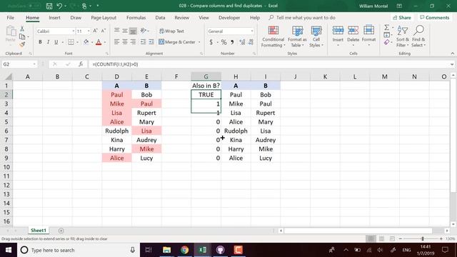 Excel Formula: Compare columns and find duplicates - Doctor Excel #028 смотреть онлайн