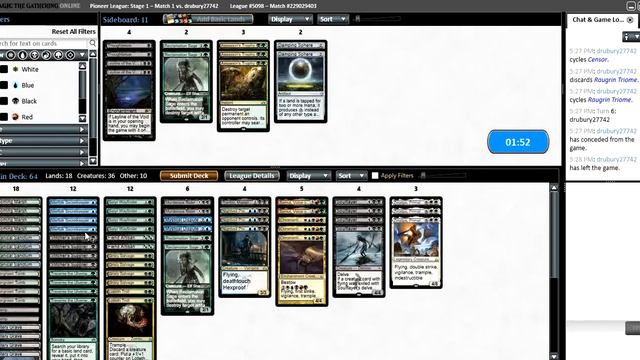 MTG Pioneer Soulution - Match 1 VS 5-Color Cycling смотреть онлайн