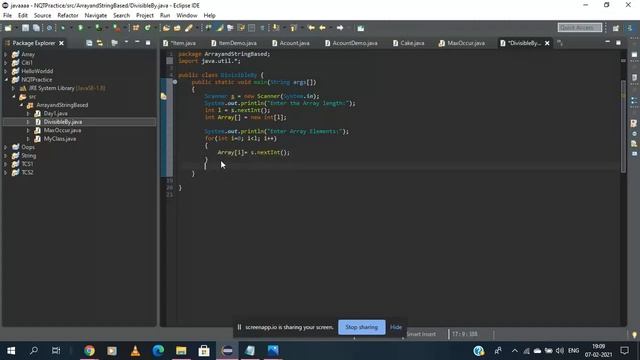 Array in Java | Find the Array elements which are divisible by 5 смотреть онлайн