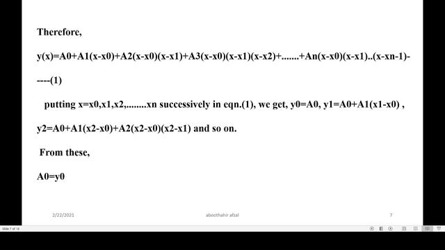 INTERPOLATION AND NEWTON RAPHSON METHOD TO SOLVE ALGEBRAIC EQUATION смотреть онлайн