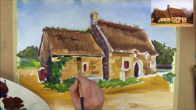 How to draw a house. Как рисовать домик в перспективе. смотреть онлайн