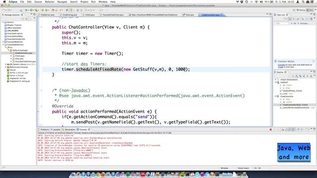 Java Chat Anwendung Tutorial mit Servlets #3 #GUI смотреть онлайн