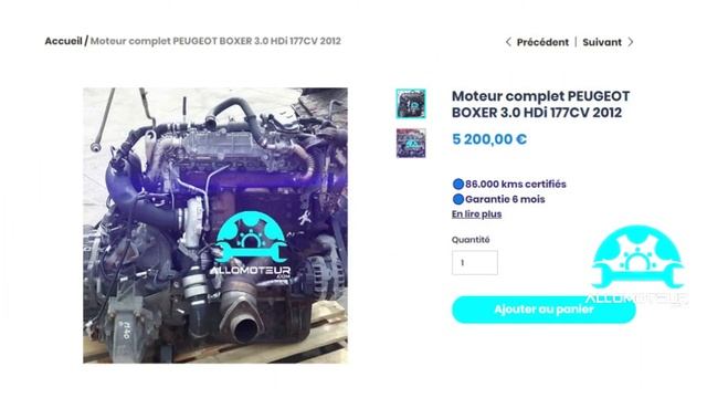 ALLOMOTEUR.COM - Moteur complet PEUGEOT BOXER 3.0 HDi 177CV 2012 смотреть онлайн