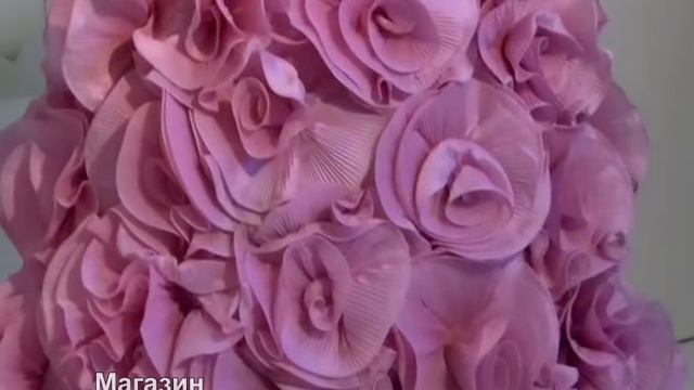 Сиреневое выпускное платье в виде цветов