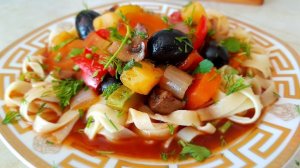 Лагман в строгий пост, цыганка готовит. Постное блюдо без масла. Gipsy cuisine.(перезалив)