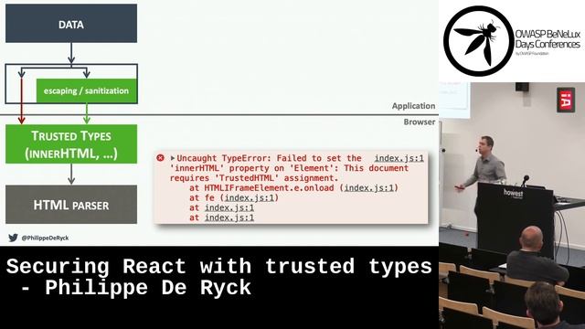 Securing React With Trusted Types by Philippe De Ryck смотреть онлайн