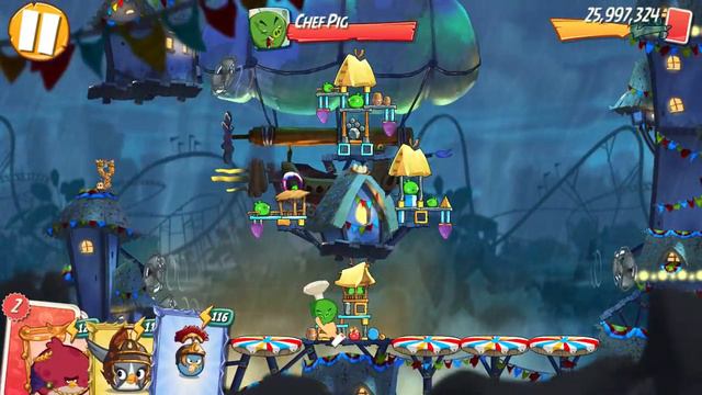 Angry Birds 2 PC (Windows 11) King Pig Panic (KPP) with Bubbles for his extra card (Feb 25, 2023) смотреть онлайн