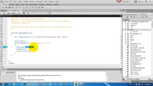Lập trình hướng đối tượng PHP viết chương trình ghi & đọc file (Phần 3) смотреть онлайн