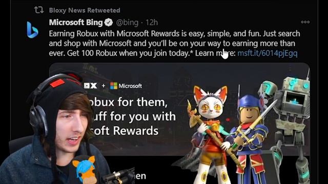 GET FREE ROBUX ON MICROSOFT REWARDS! ft. KreekCraft смотреть онлайн