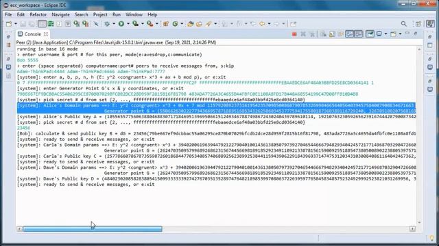 ECDSA + Multi-peer signed messages exchange + P2P + JAVA (public version) смотреть онлайн