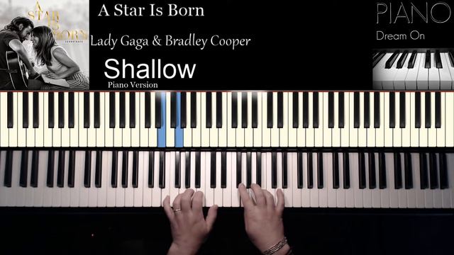 Lady Gaga & Bradley Cooper - 'Shallow' -- A Star is Born -- Piano Cover смотреть онлайн
