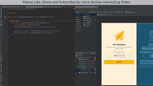 #2 OTP Verification using firebase in Android Studio Complete Tutorial [2021] смотреть онлайн