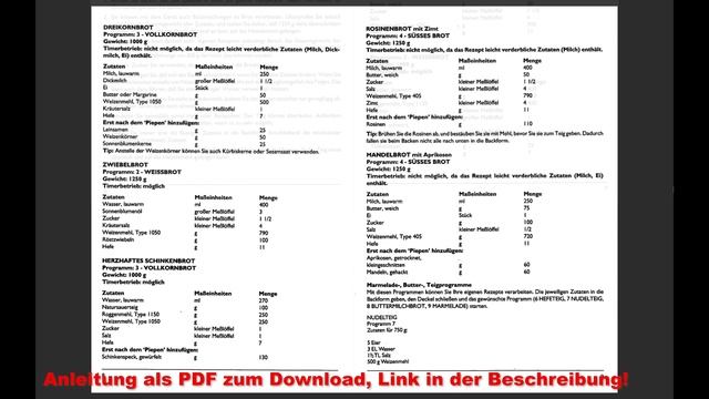 Brotbackautomat SHG BB 475 Bedienungsanleitung | Download Kostenlos PDF