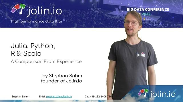 Stephan Sahm: Julia, Python, R & Scala – A Comparison From Experience смотреть онлайн