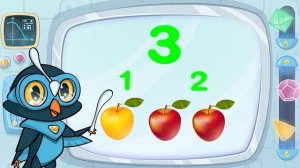 Математика для детей, Тема урока - состав числа 3 счет до 3 трех