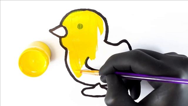 Как нарисовать ЦЫПЛЕНКА / раскраска для детей ЦЫПЛЕНОК / Раскраски Бум смотреть онлайн