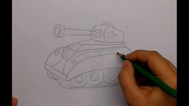Как нарисовать танк смотреть онлайн