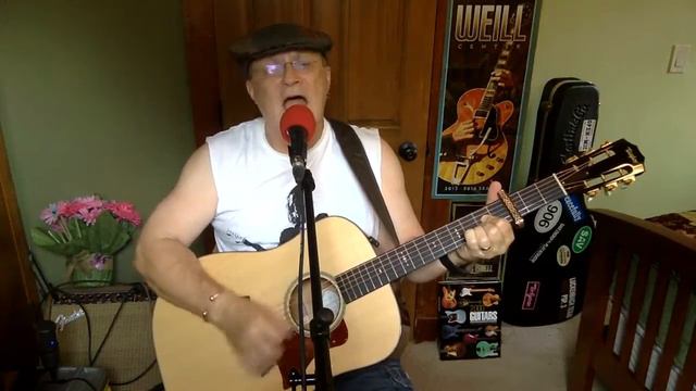 300b - Fire And Rain - James Taylor vocal & acoustic guitar cover & chords смотреть онлайн