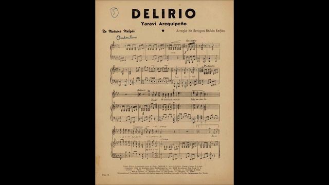 Delirio - Yaravi De Mariano Melgar Por Benigno Ballón Farfán
