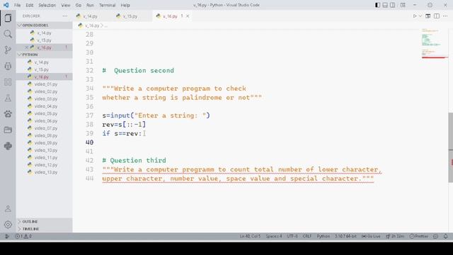 String Questions solution | The Absolute Beginner | Python Series #16 смотреть онлайн