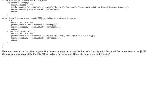 Salesforce: JSON Serialize vs JSON Generator смотреть онлайн