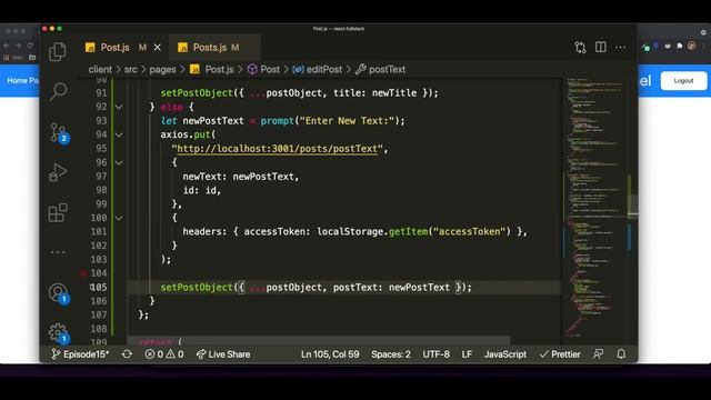 Full Stack Web Development Course [16] | ReactJS, NodeJS, MySQL - Update Password смотреть онлайн