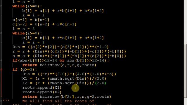 Ultimate Bairstow Method in Python смотреть онлайн