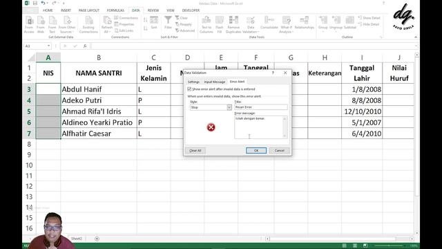 #DGTeaching 27 - Informatika IX: Validasi Data di Microsoft Excel E2 смотреть онлайн
