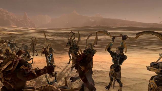 Ушебти vs Ужасы из склепа Total War Warhammer 2. тесты юнитов v1.4.0. смотреть онлайн