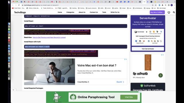 How to install Laravel 9 with React JS and TailwindCSS смотреть онлайн