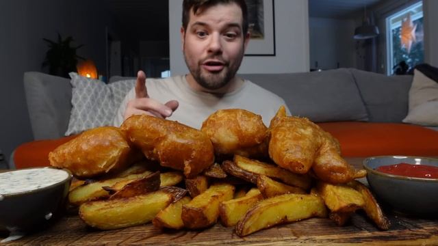 ASMR Fish and Chips Mukbang | DAVE KAY ASMR смотреть онлайн