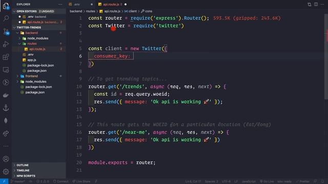 Twitter trends API fullstack application using Reactjs and Nodejs Express смотреть онлайн